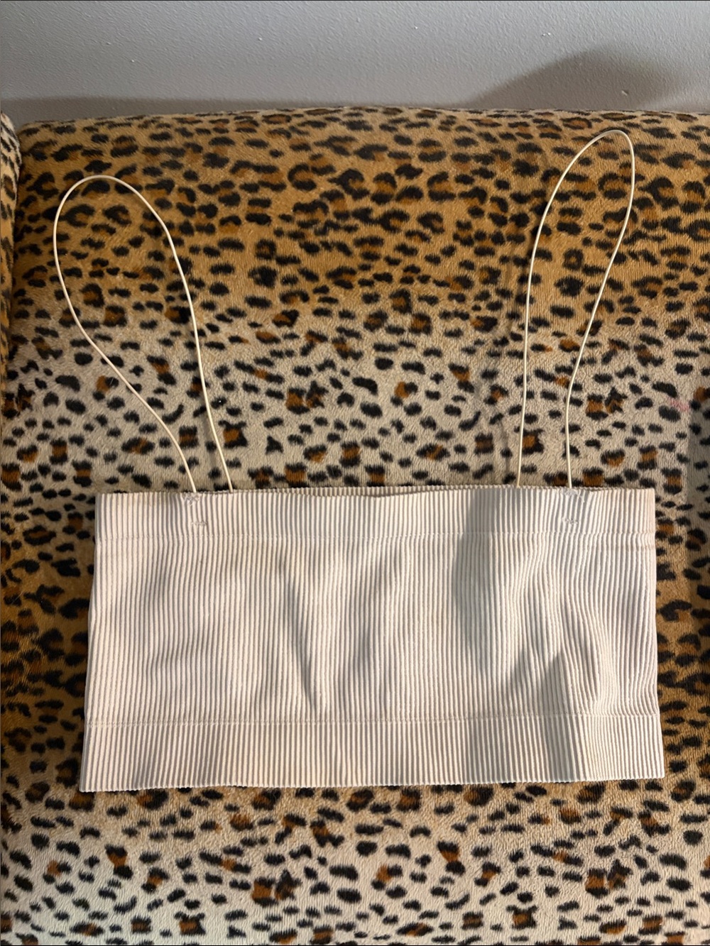 Urban Outfitters Cream Ribbed Crop Cami